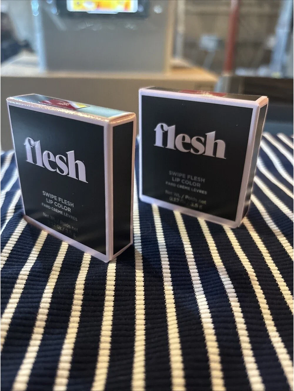 2 Flesh  swipe flesh lip color NEW in box size 0.12oz (134 FIRM) LOT RARE